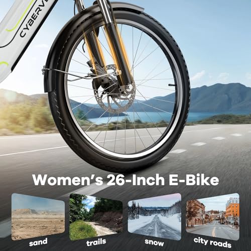 26" Electric Bike with 1000W Motor, 48V Removable Battery, 7-Speed, Front Suspension & LCD Display A867139