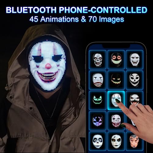 LED Mask with App Controlled Gesture Sensing E80470