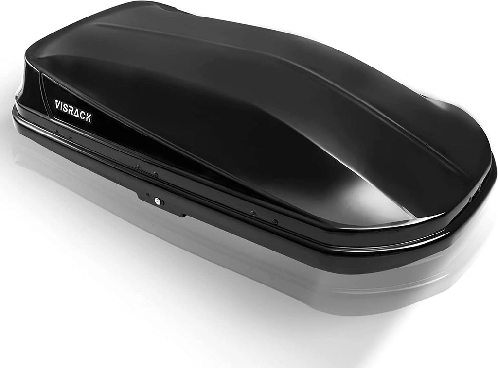 Large Hard Shell Rooftop Cargo Box, 62 x 31 x 15 Inches, 15 Cubic Feet, Black A868