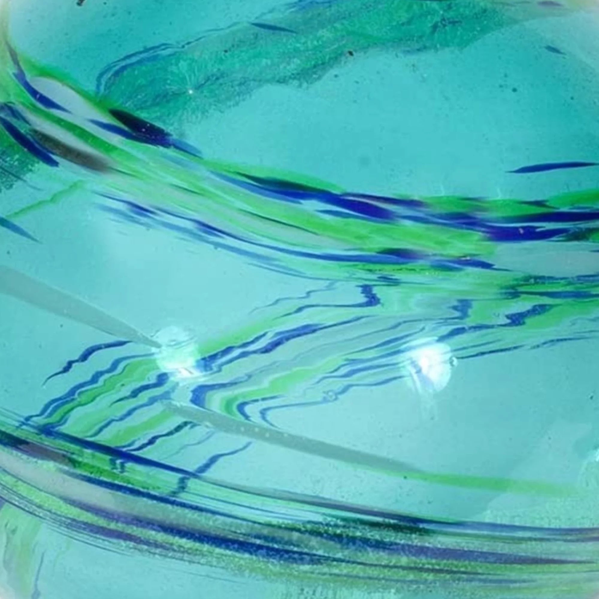 Blue Ocean Mist 10 inch Hand Blown Glass Gazing Ball Q62279