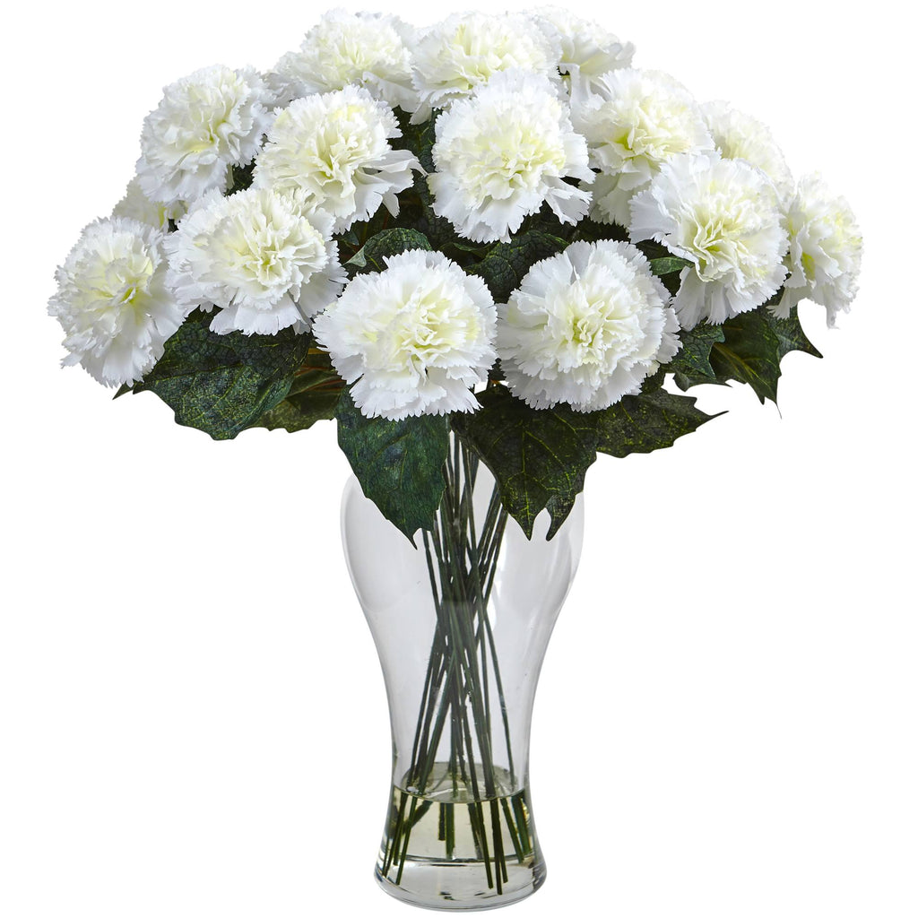 Orange Carnation Arrangement with Vase L54952