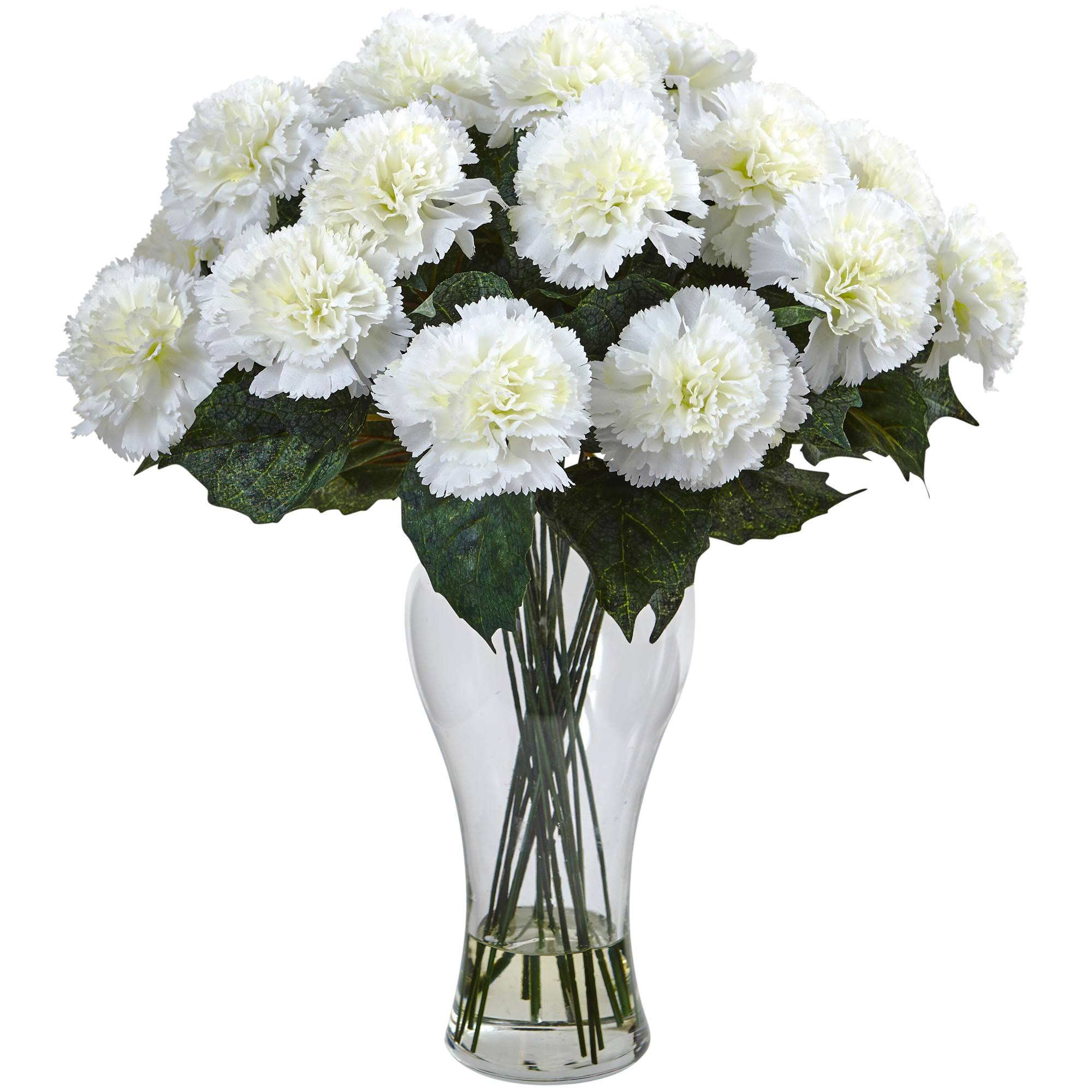 Orange Carnation Arrangement with Vase L54952