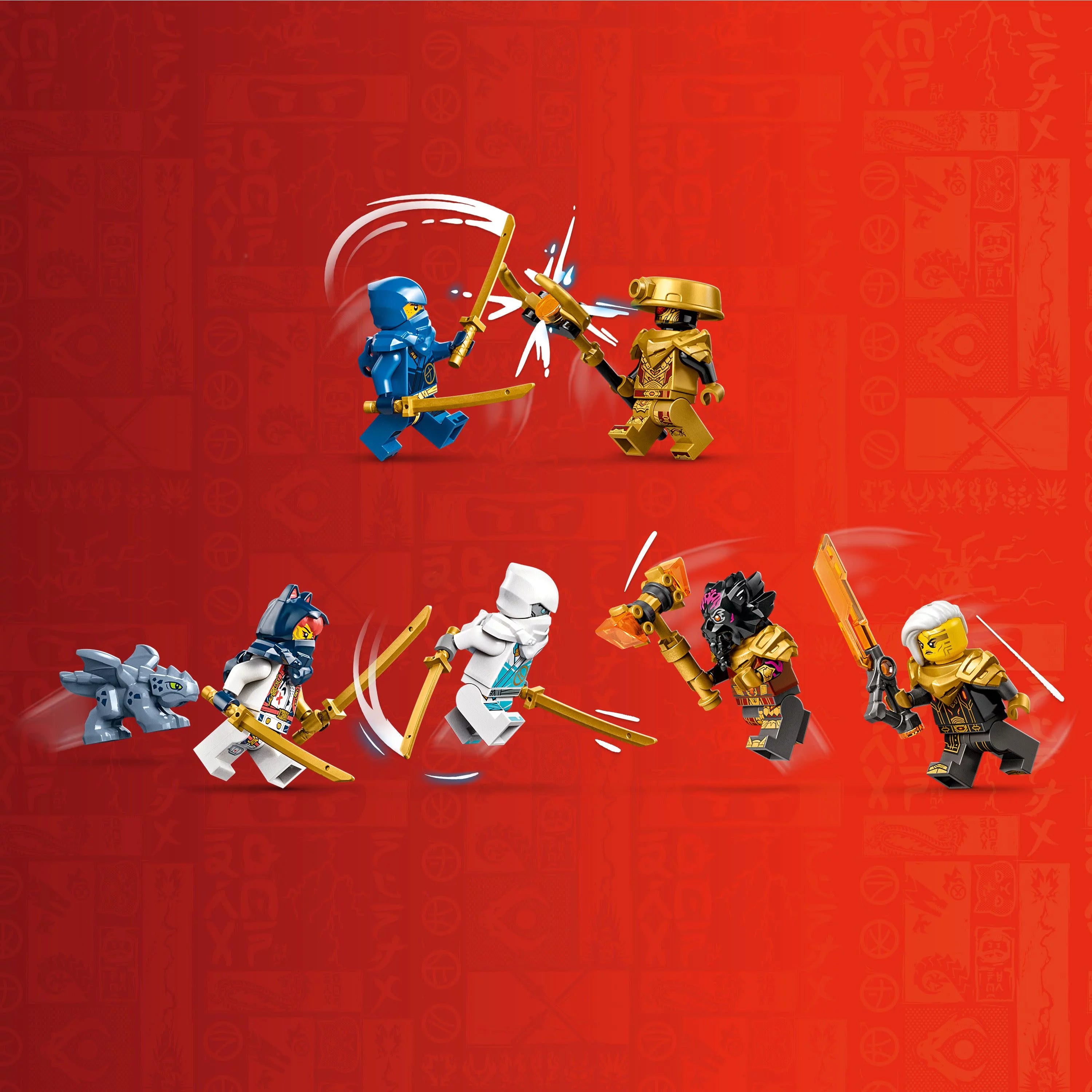 LEGO Building Toy Set with Dragon, Mech, Ninja Flyer and 6 Minifigures T681