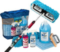 Waterless RV Aircraft Boat Wash Wax Mop Kit with Deluxe Pole (3' 9" to 9') D784436