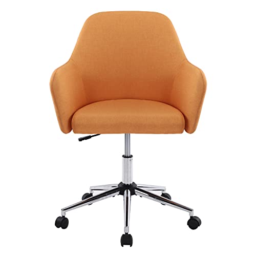Beige Cotton Linen Swivel Desk Chair with Wheels R957334
