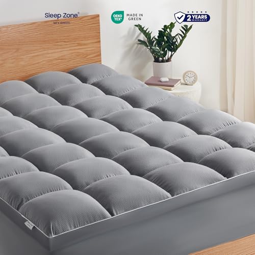 Queen Mattress Topper Washable Deep Pocket Mattress Pad A5159