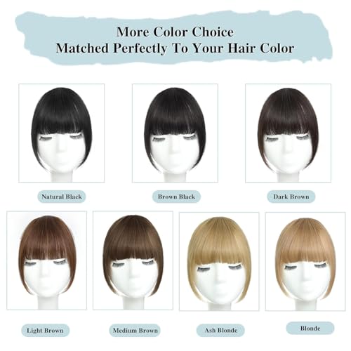 Ash Blonde Clip in Bangs 100% Human Hair Extensions P29294