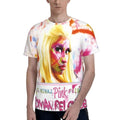 Polyester Graphic Round Neck Short Sleeve T-Shirt X760470