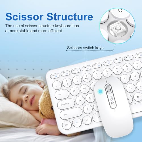 Black Rechargeable Dual-Mode Bluetooth 5.1 USB Wireless Keyboard and Mouse Combo N326329