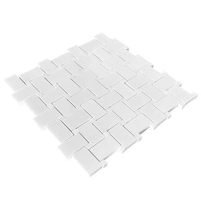 Polished Marble Basketweave Mosaic Tile Z760619