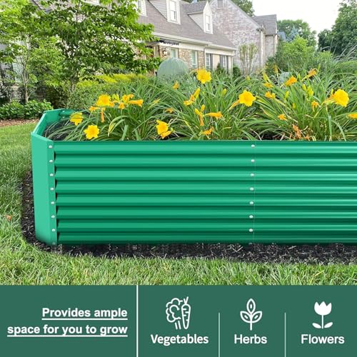 8×4×2 ft Galvanized Raised Garden Bed Kit A900005