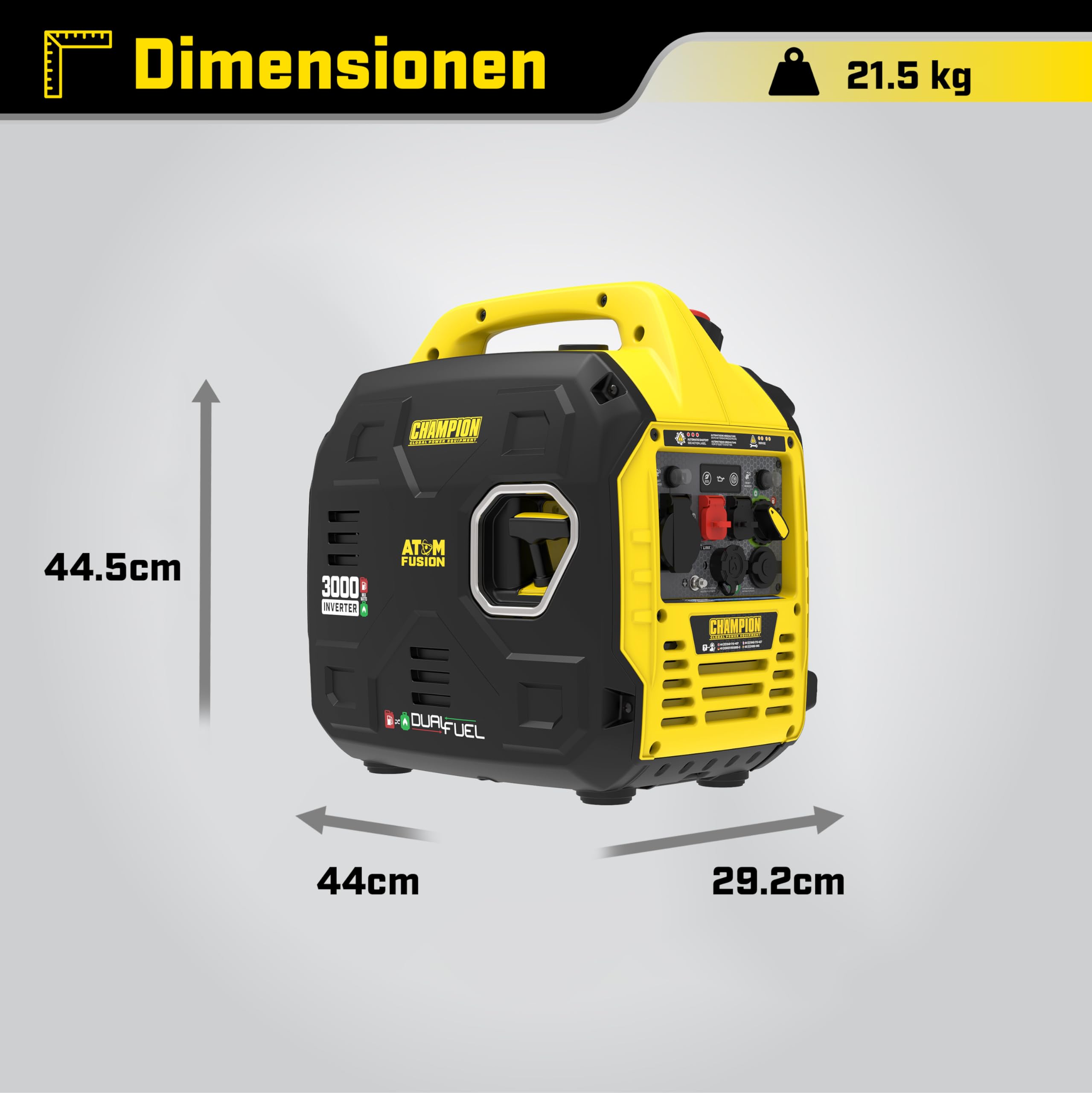 Dual Fuel Portable Inverter Generator 3000 W B49226