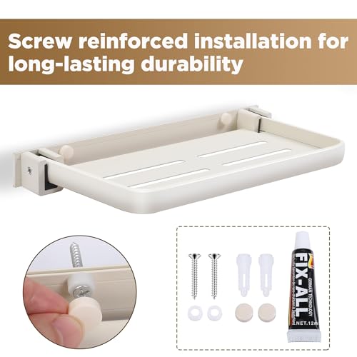 Aluminum Wall-mounted Foldable Shelf (16 inch) N2205