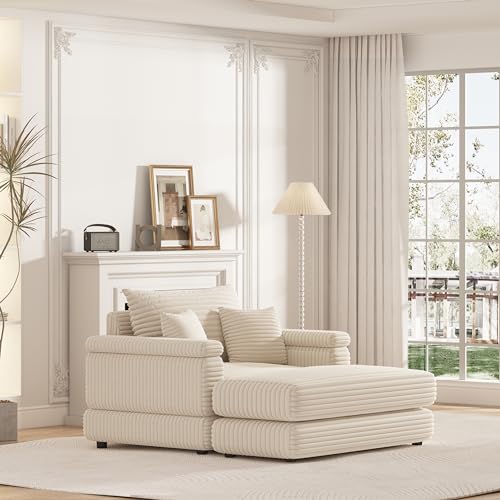 86.6 Inch Corduroy 3 Seater Sectional Sofa with Ottoman K27694