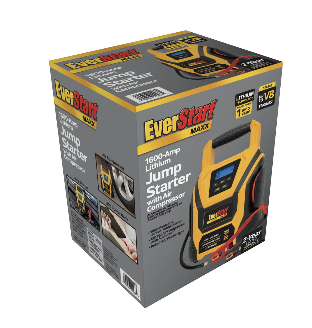 1600 Amp Lithium Jump Starter with Air Compressor C4535