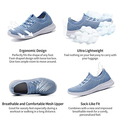 Women's Slip On Walking Shoes Lightweight Casual Running Sneakers M666