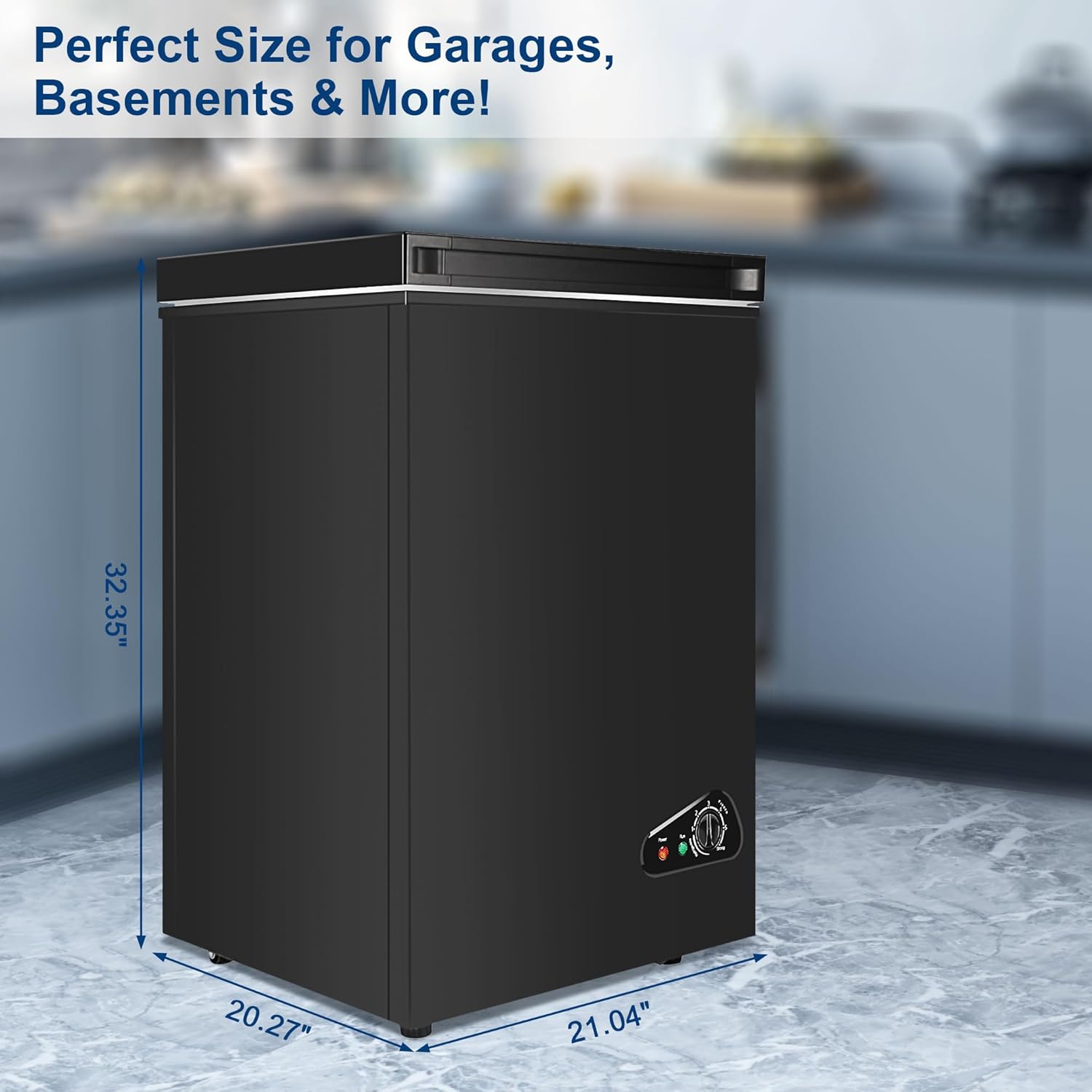 Compact Chest Freezer 4.0 cu ft with Removable Basket I2901