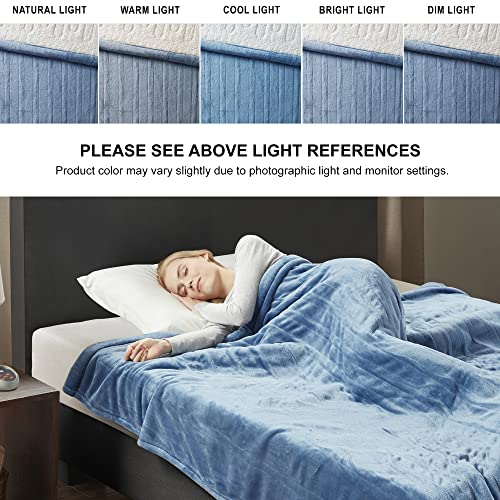 King 100x90 Grey Electric Blanket Throw P25411