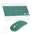 Rechargeable Bluetooth Keyboard and Mouse Combo Ultra Slim Full-Size Ergonomic Mouse - Jade Green Q16317