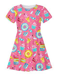 Little Girls Short Sleeve Casual Summer Sundress M19741