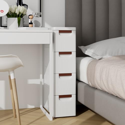 6 Drawers Narrow Plastic Rolling Utility Cart M7568