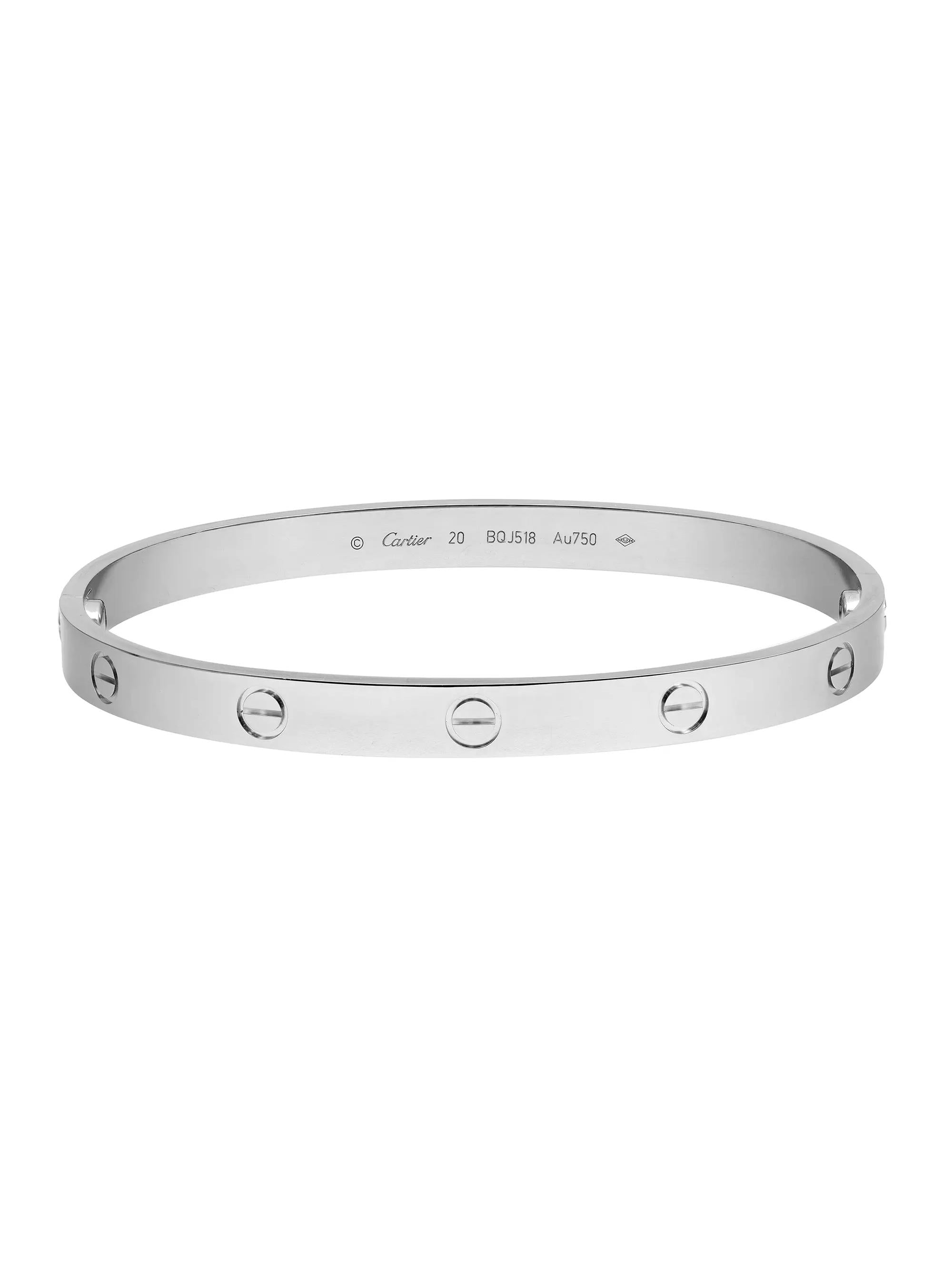 18K White Gold Bracelet Size 20 K6243
