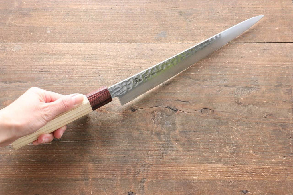 VG10 33 Layer Damascus Sujihiki Japanese Knife 240mm Keyaki Handle Q86419