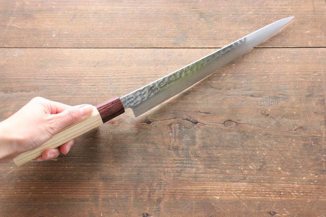 VG10 33 Layer Damascus Sujihiki Japanese Knife 240mm Keyaki Handle Q86419