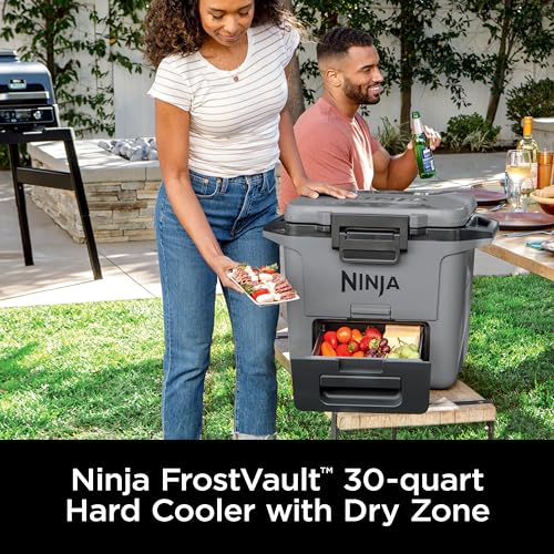 Slate Gray 50qt Hard Cooler with Dry Storage Drawer B4107