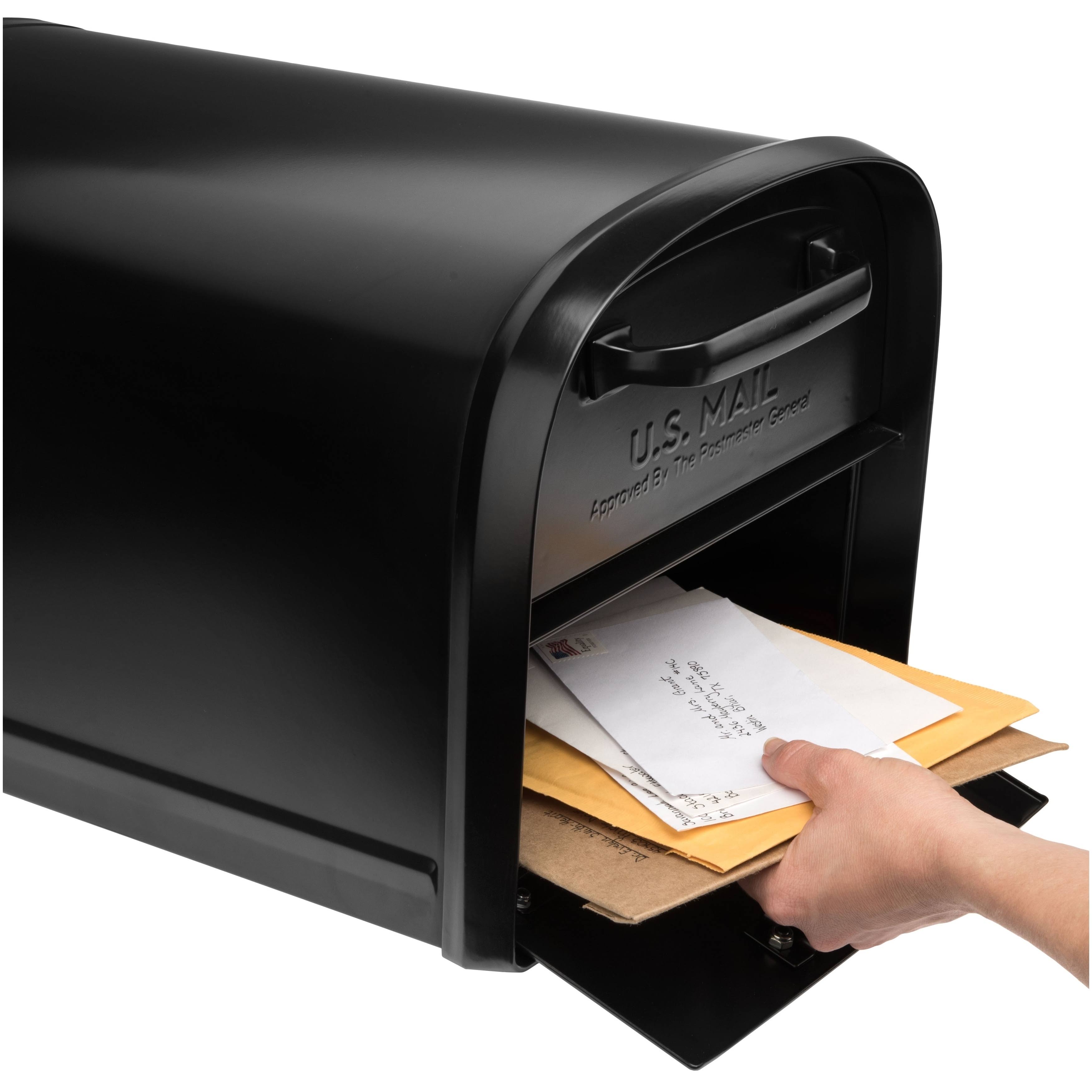 Post Mount Locking Mailbox (Black) A975