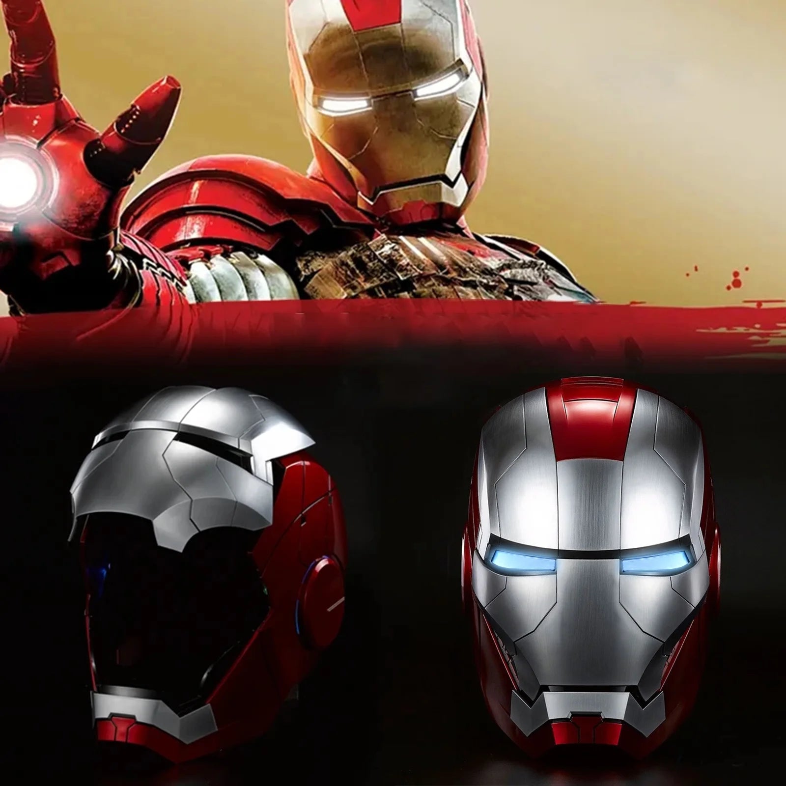 Iron Man Helmet Electronic Mask with Sounds & LED Eyes 1:1 Model F352