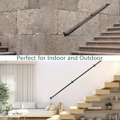 6ft Metal Stair Railing Handrail Kit W376