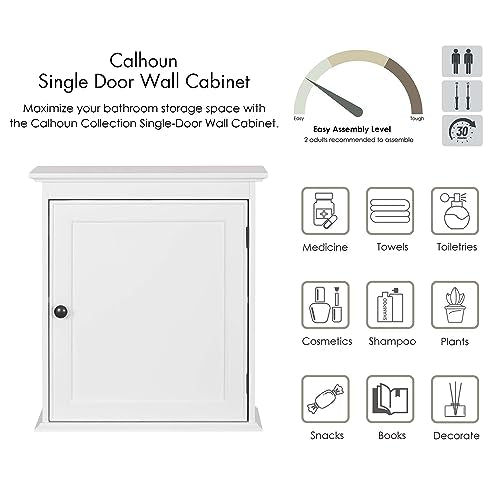 White Wall Mounted Bathroom Storage Cabinet L33526