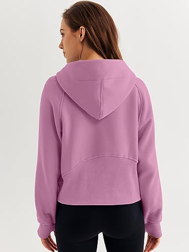 Cropped Fleece Half Zip Hoodie N897