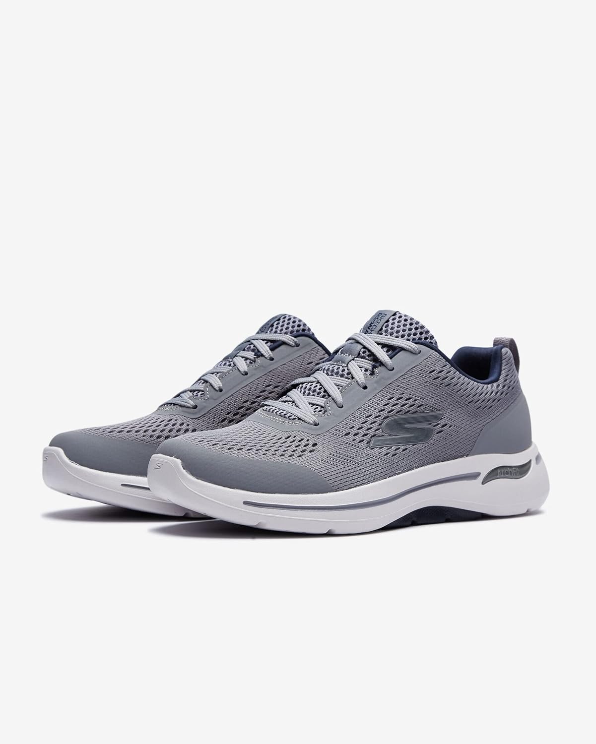 Grey Navy Athletic Walking Shoe K798199