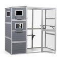 Large Weatherproof 4-Tier Cat Cage with 2 Platforms M683