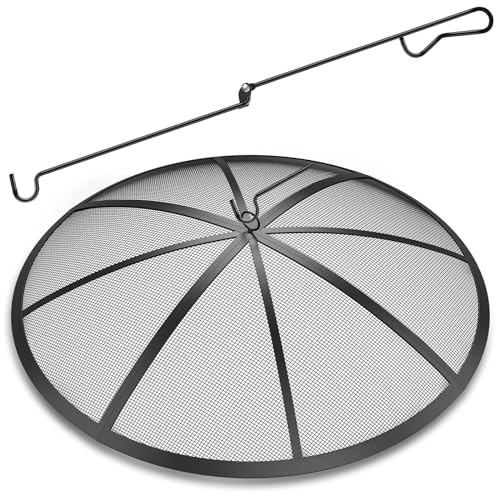 27 Inch Heavy-Duty Steel Mesh Fire Pit Screen H7250