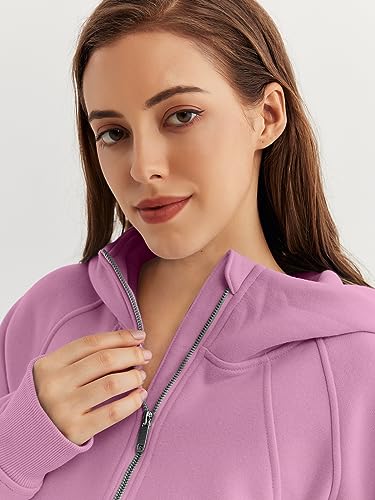Cropped Fleece Half Zip Hoodie N897