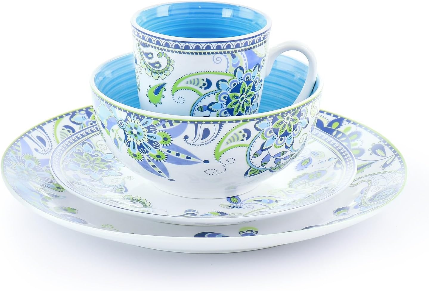 16 Piece Round Porcelain Dinnerware Set L260081
