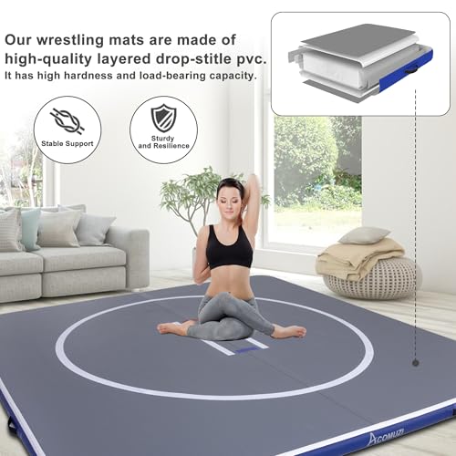 Gray Inflatable Wrestling Mat 10FT/5FT U62830