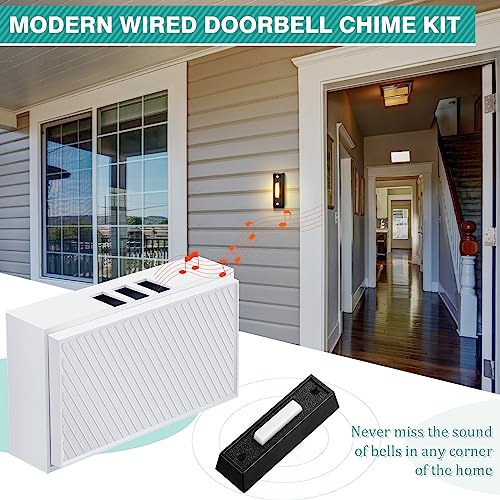 16V 10VA Two Sounds Doorbell Chime with 2 Lighted Push Buttons Y87397