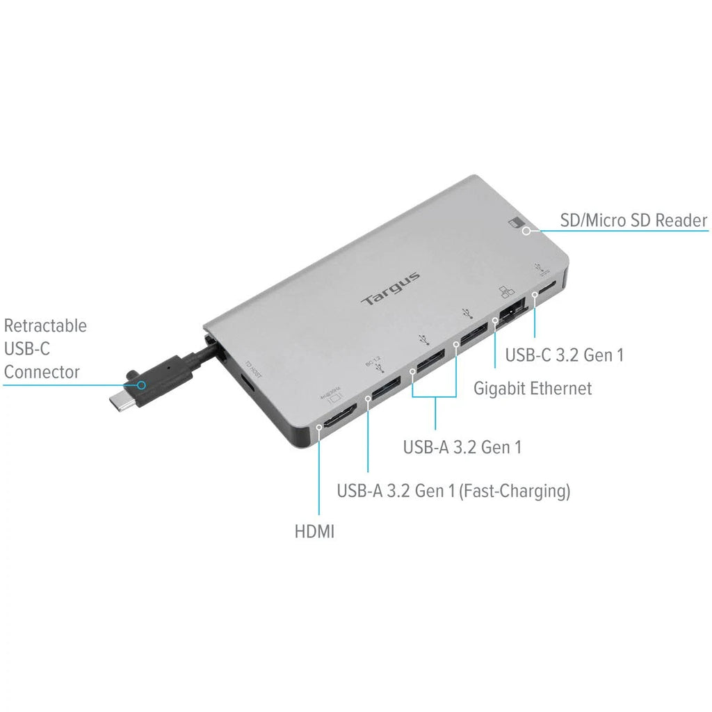 Usbc DP Alt Mode Single Video 4K HDMI Docking Station with Card Reader N84744