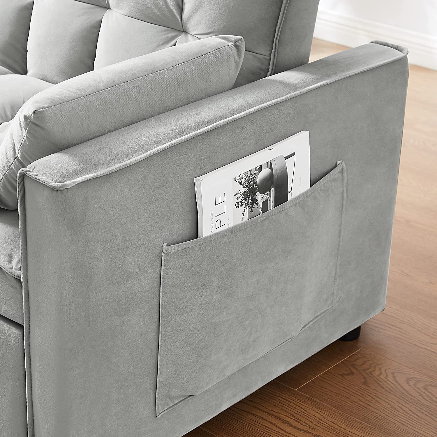 Velvet Loveseat Sofa Couch With Toss Pillows Y7260