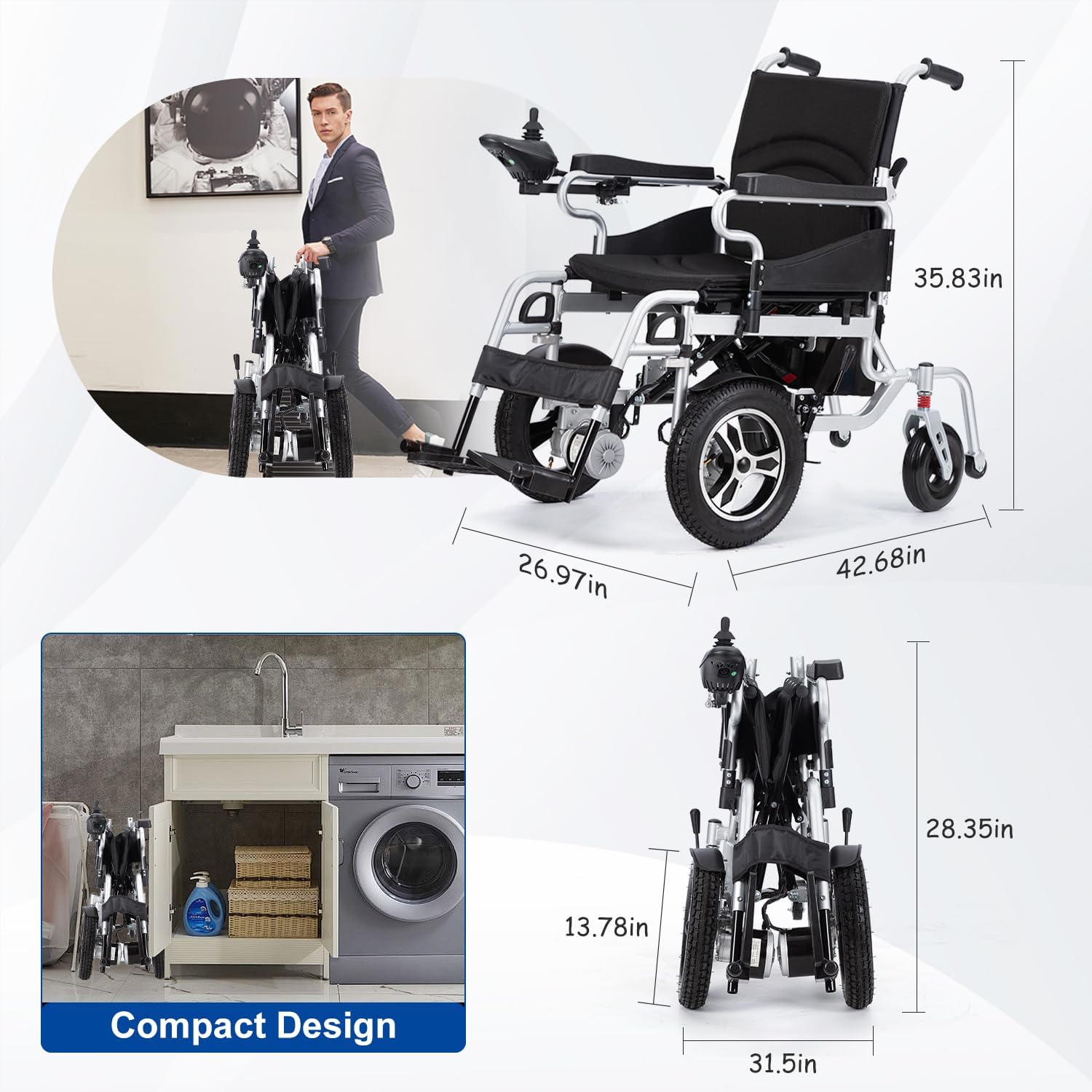 Lightweight Foldable Electric Wheelchair X6209