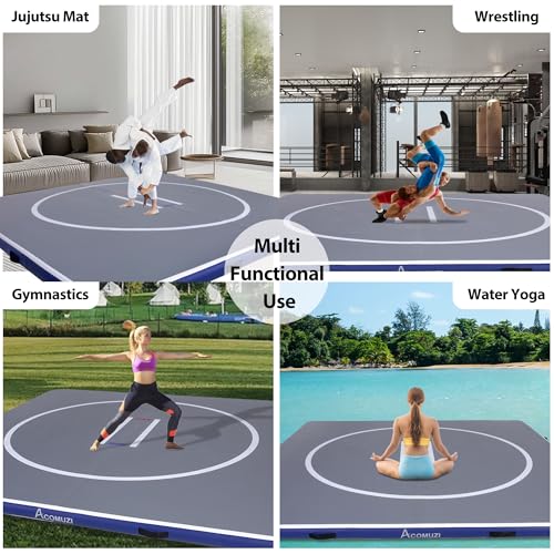 Gray Inflatable Wrestling Mat 10FT/5FT U62830