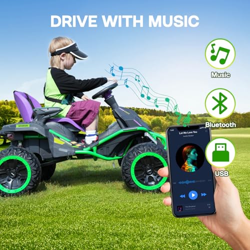 24V Ride on Toy with 4 Motors 300W Bluetooth Speaker 24V 7AH Battery X93908