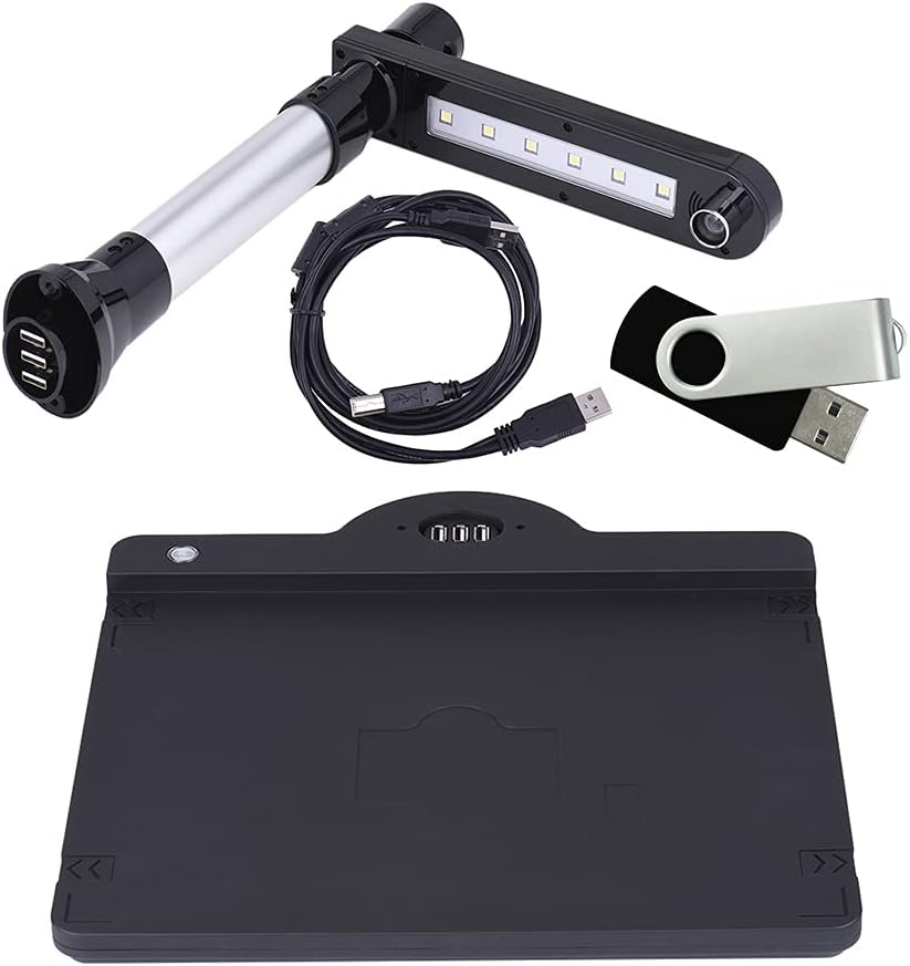 Adjustable Dual Lens Document Scanner with OCR Function LED Light X92391