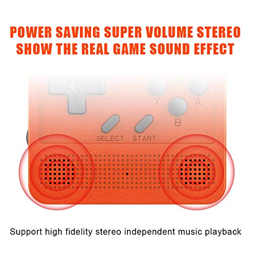 Retro Handheld Game Console with 16G Built-in 2000 Classic Games Red P2805