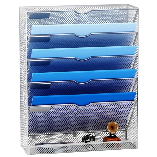 Black 10 Tier Wall Mounted File Organizer H189