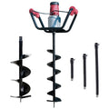 1500W Electric Post Hole Digger with 8" Digging Auger and Extension Rods G2908